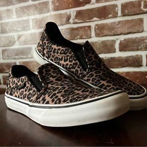 Size 8.5 - VANS Leopard Print Slip Ons